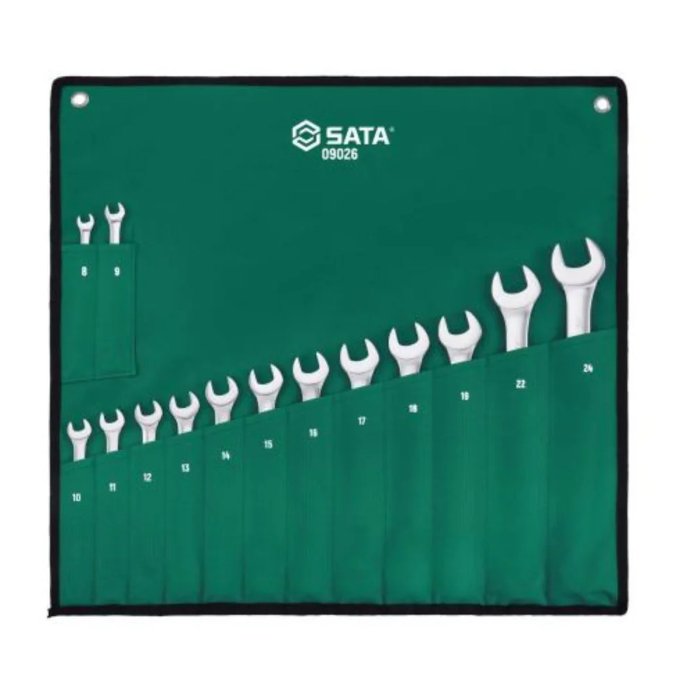 JOGO DE CHAVES COMBINADAS DE 8 A 24 MM C/ 14 PÇS ST09026G - SATA