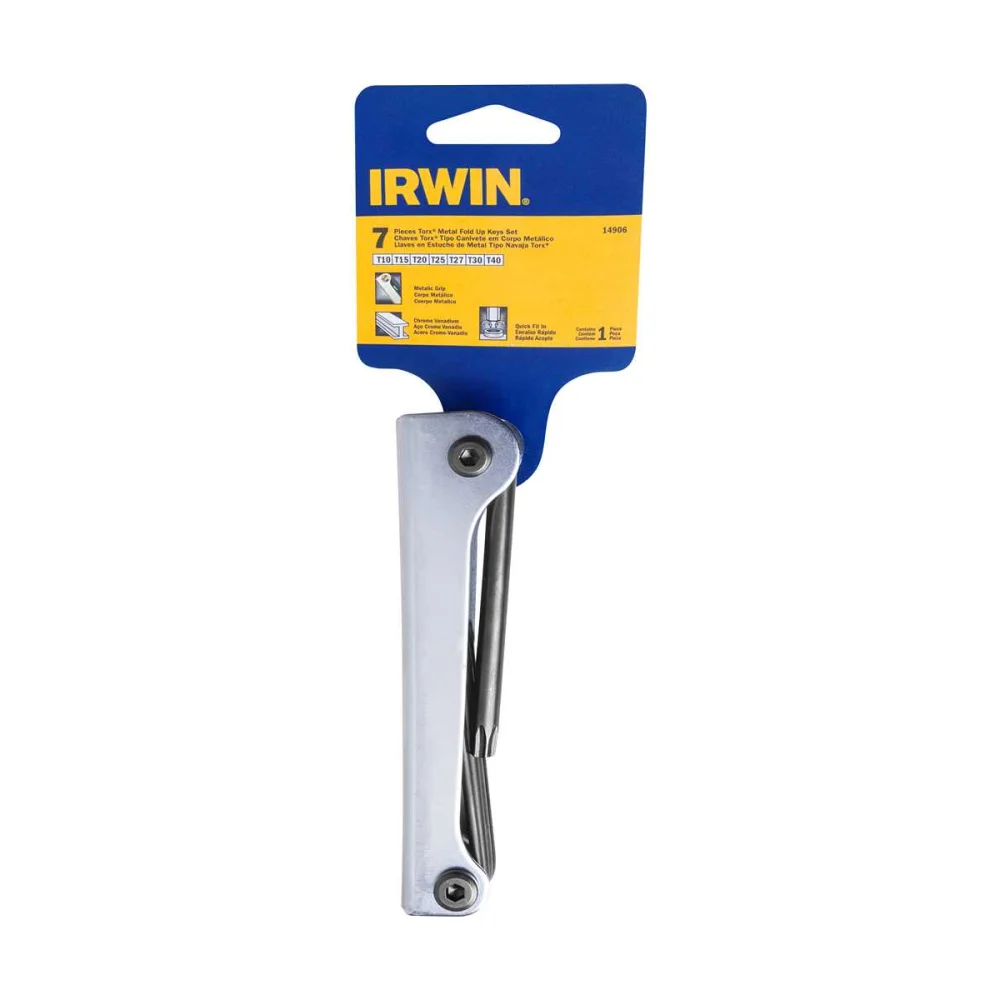 JOGO DE CHAVES TORX TIPO CANIVETE T10 A T10 C/ 7 PCS IW14906 - IRWIN