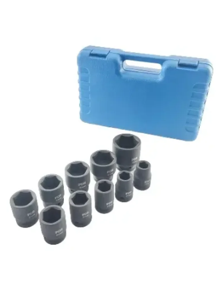 JOGO SOQUETE IMPACTO 3/4" 19 - 46MM 10 PECAS PDR
