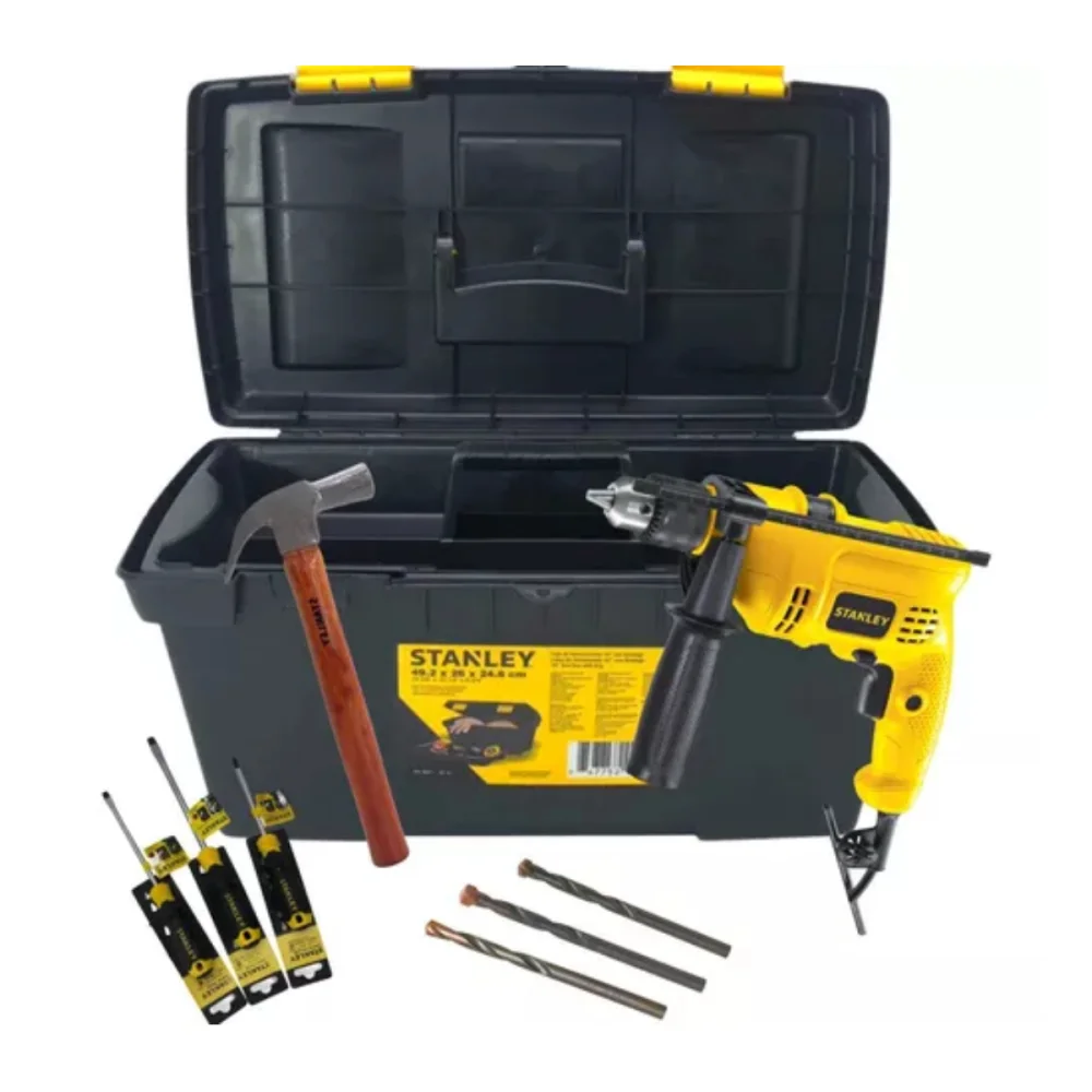 KIT FURADEIRA DE IMPACTO 1/2" 700 WATTS 127V COM MALETA SDH700KS1 - STANLEY