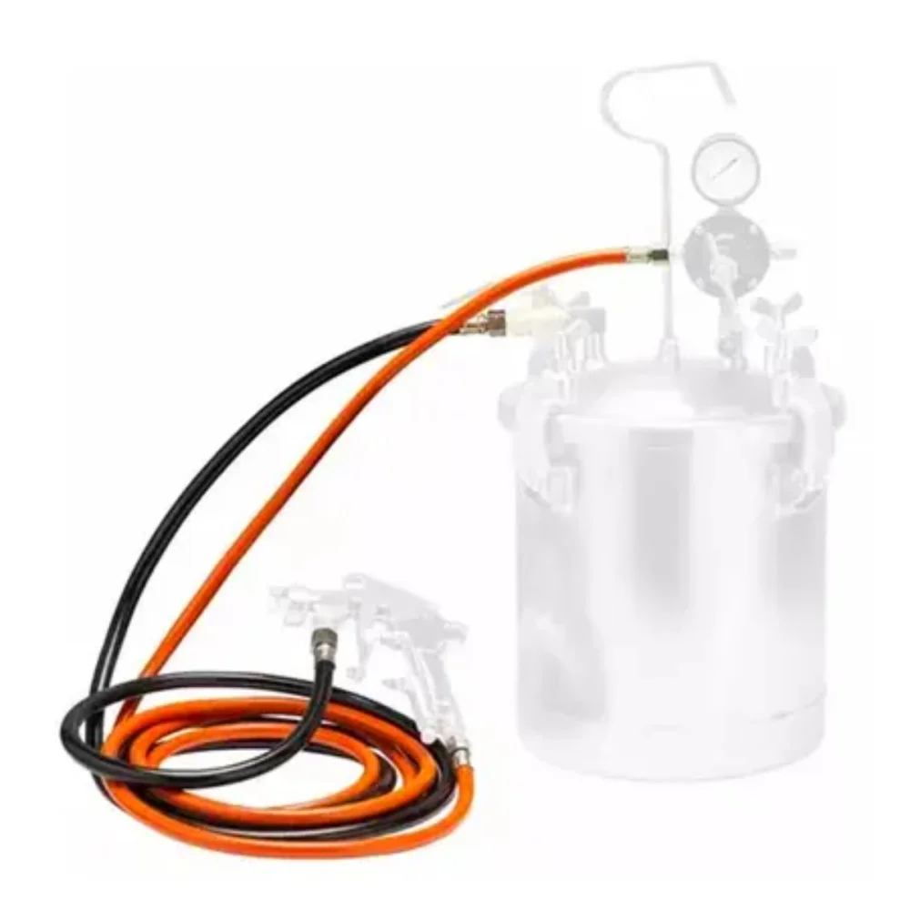 KIT MANGUEIRAS P/ TANQUE PINTURA 5M PRETA E VEMELHA PRO585M - LDR2