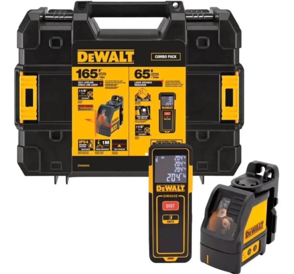 KIT NÍVEL LASER E TRENA LASER 20M DW0886K DEWALT