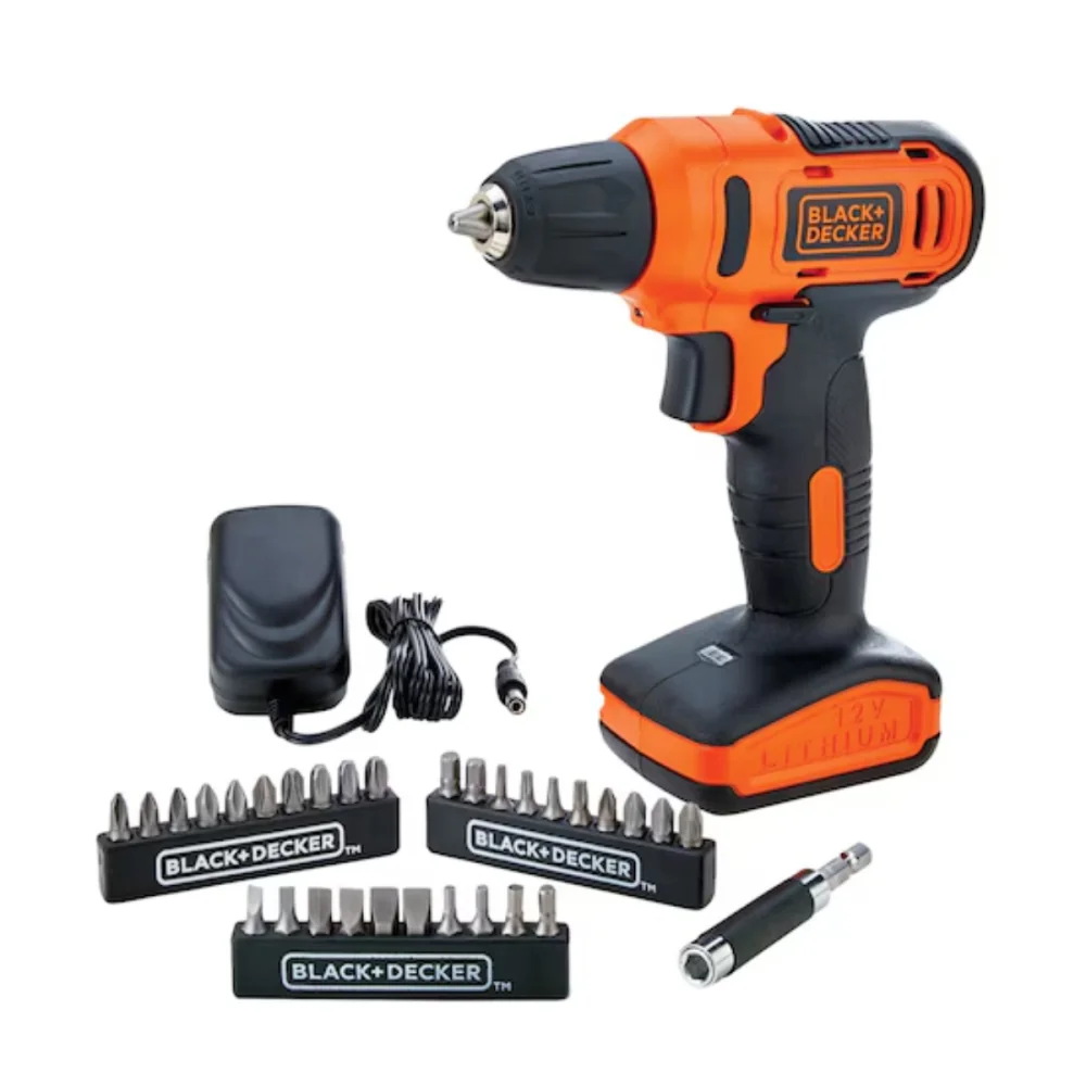 KIT PARAFUSADEIRA/FURADEIRA 3/8" 12V, COM 31 ACESSÓRIOS, LD12SC-BR - BLACK&DECKER