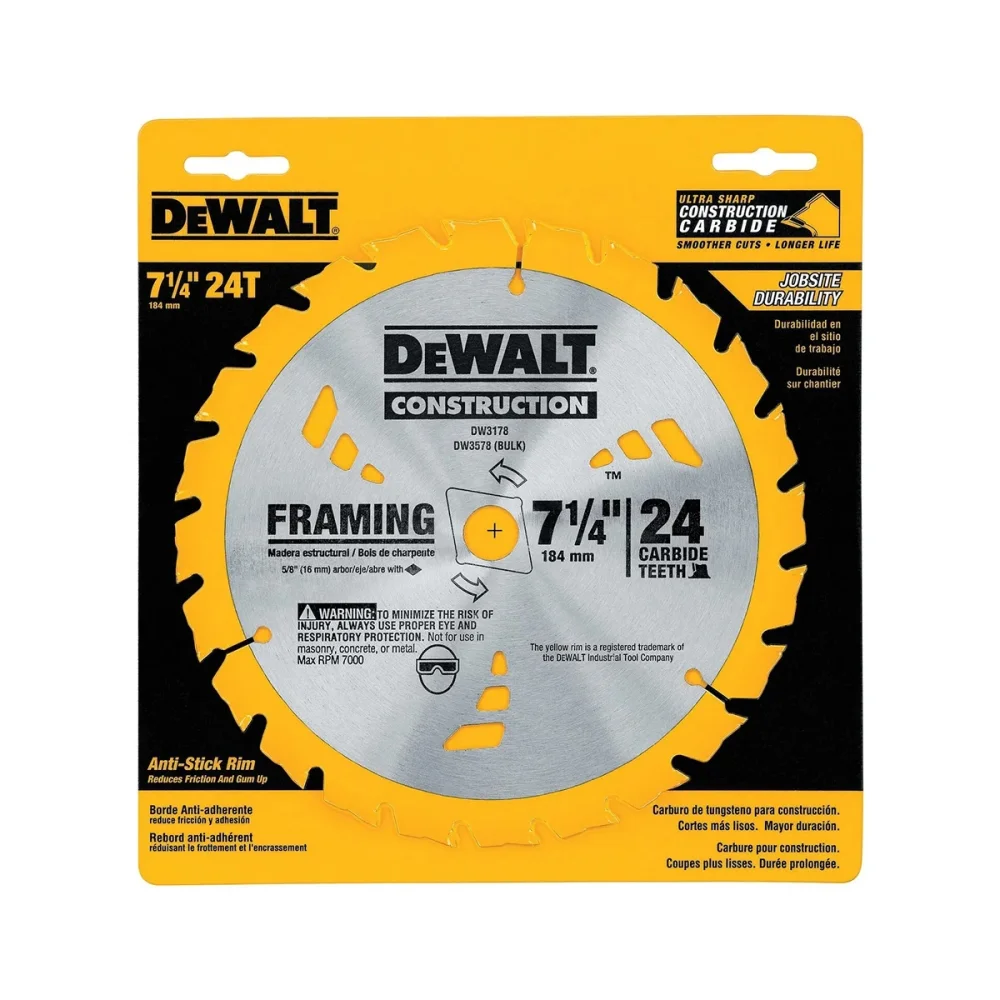 LAMINA DE SERRA 7.1/4" 24 DENTES DW3178 - DEWALT