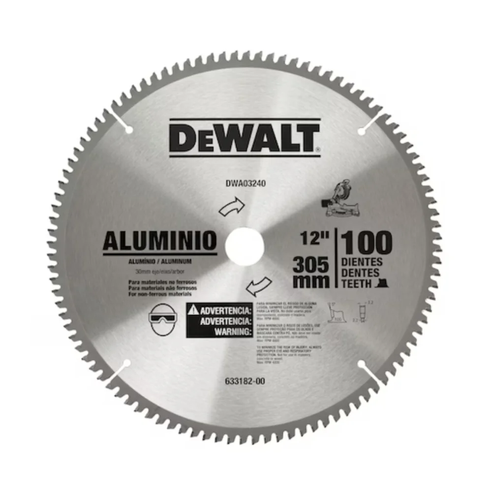 LAMINA DE SERRA ESQUADRIA 12" 100 DENTES ALUMINIO DWA03240 - DEWALT