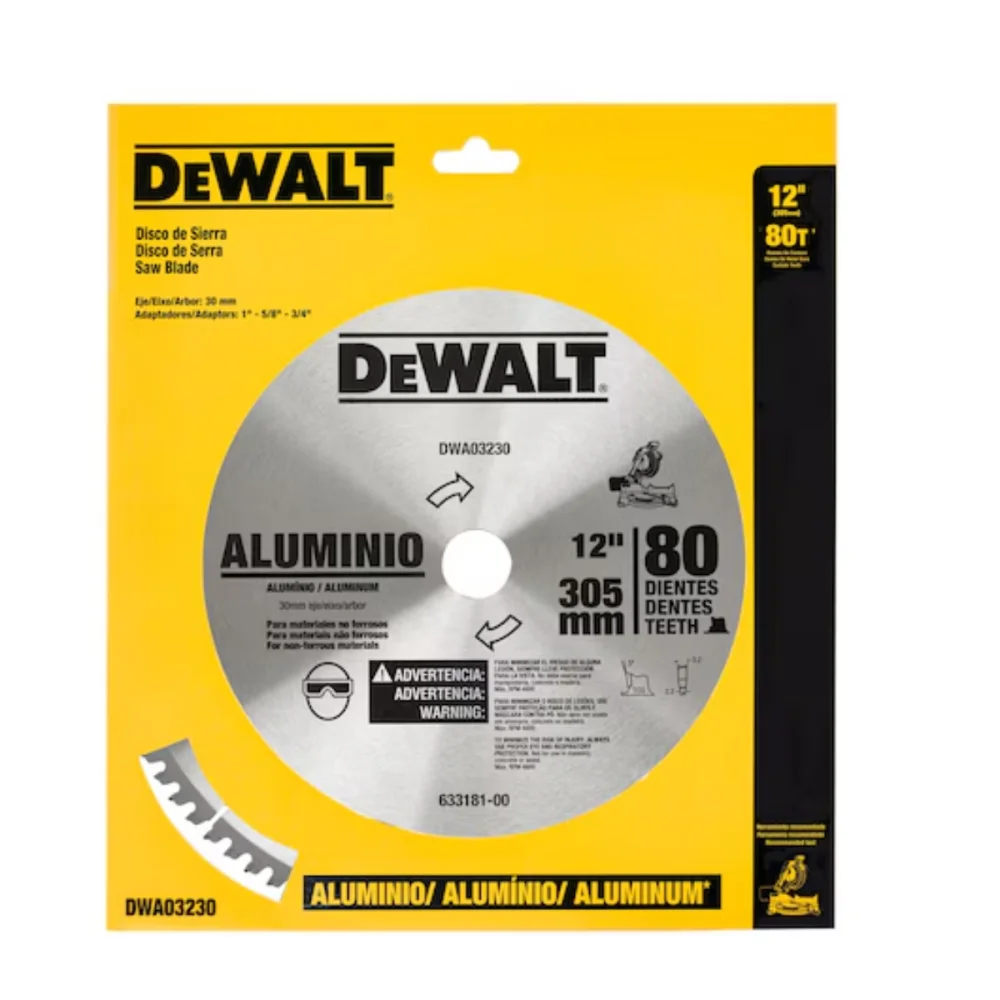 LAMINA DE SERRA ESQUADRIA 12" 80 DENTES ALUMINIO DWA03230 - DEWALT