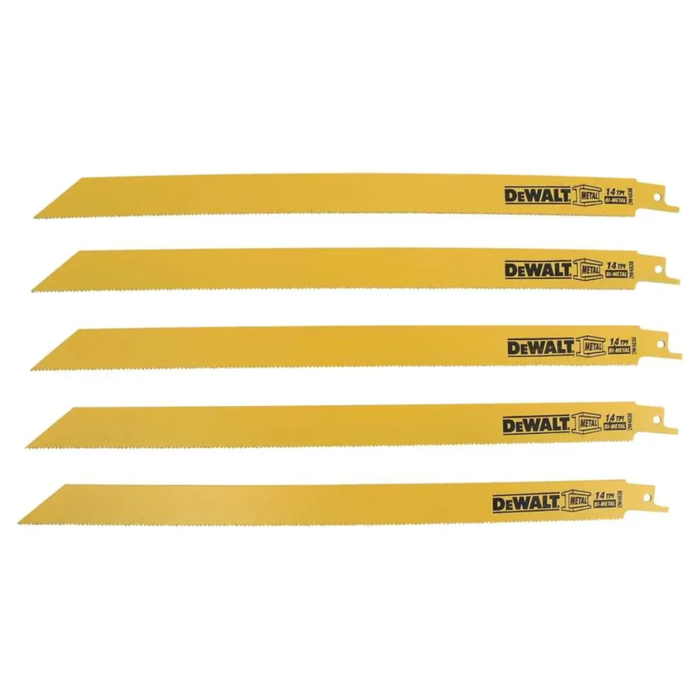 LÂMINA DE SERRA SABRE 12" PARA METAL, COM 5 PEÇAS, DW4838 - DEWALT