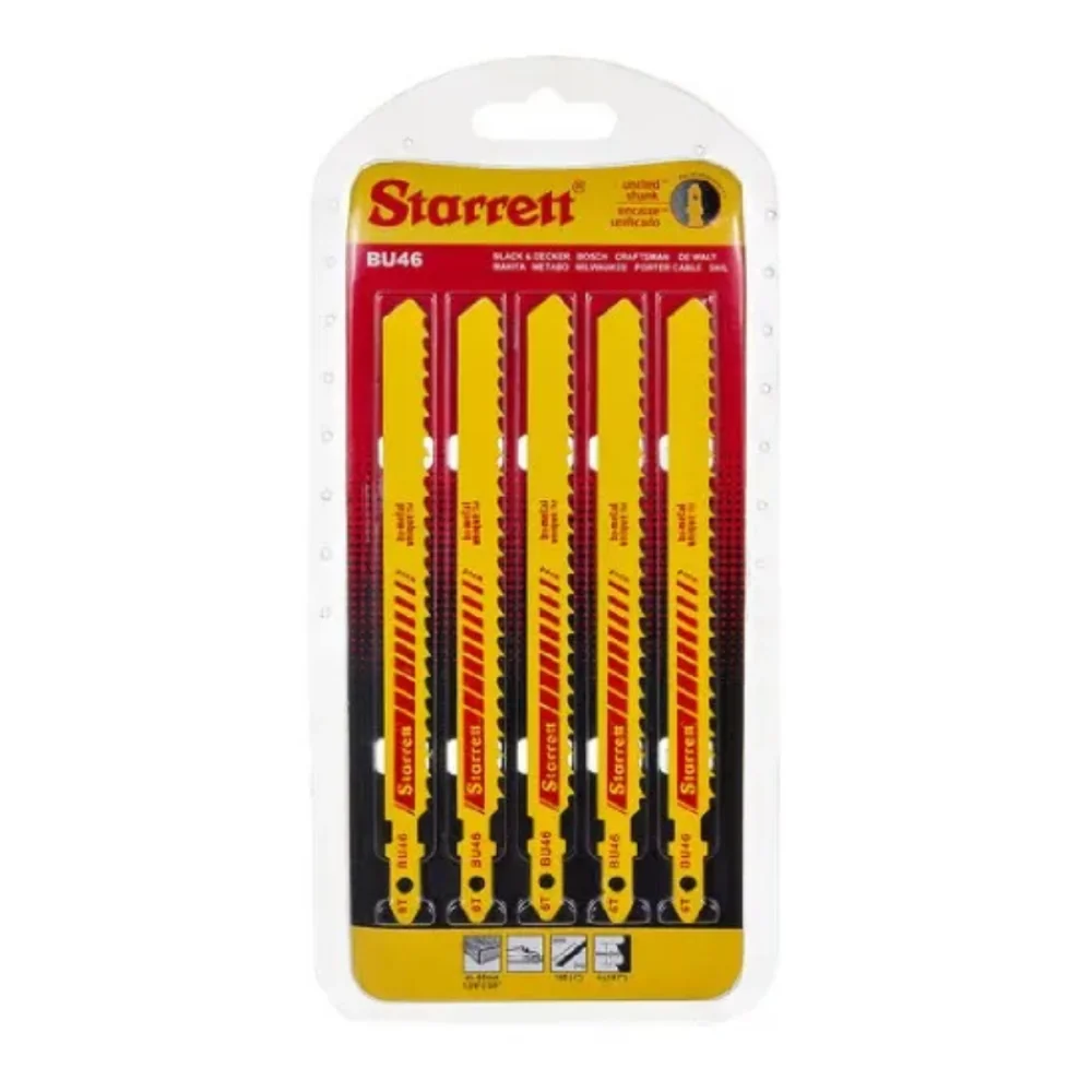 LÂMINA DE SERRA TICO TICO BIMETAL, 100 MM, 6 DENTES, C/ 6 PCS, BU46 - STARRETT