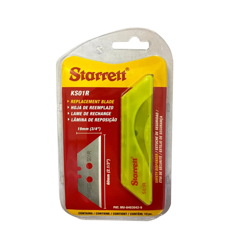 LÂMINAS DE REPOSIÇÃO TRAPEZOIDAL 60 X 19 MM, C/ 10 PÇS - STARRETT