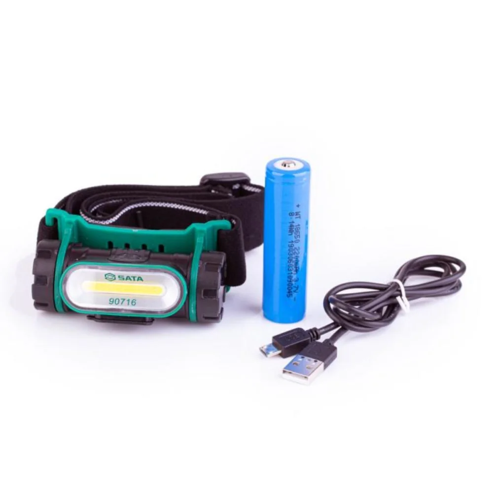 LANTERNA PARA CABEÇA RECARREGÁVEL DE 150LM ST90716 - SATA
