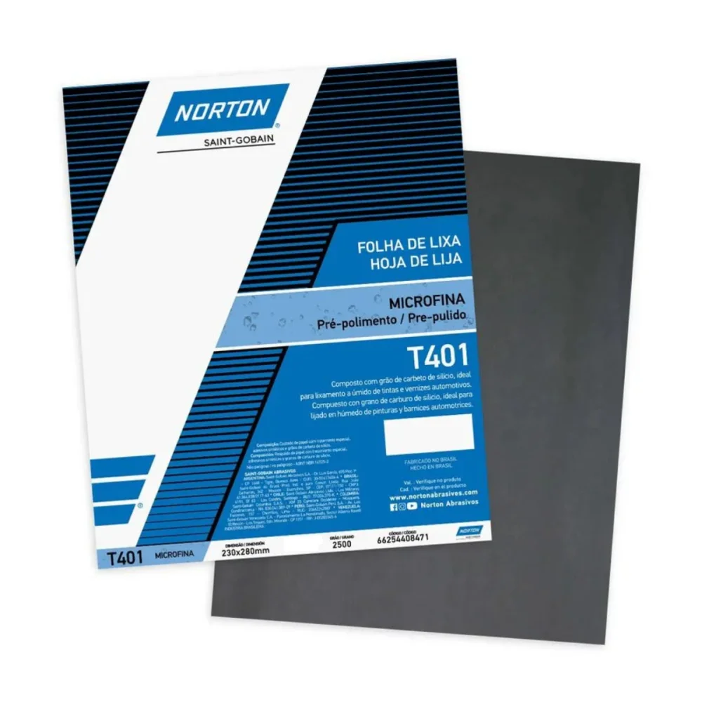 LIXA FOLHA D' AGUA T401 GRÃO 2500 - NORTON