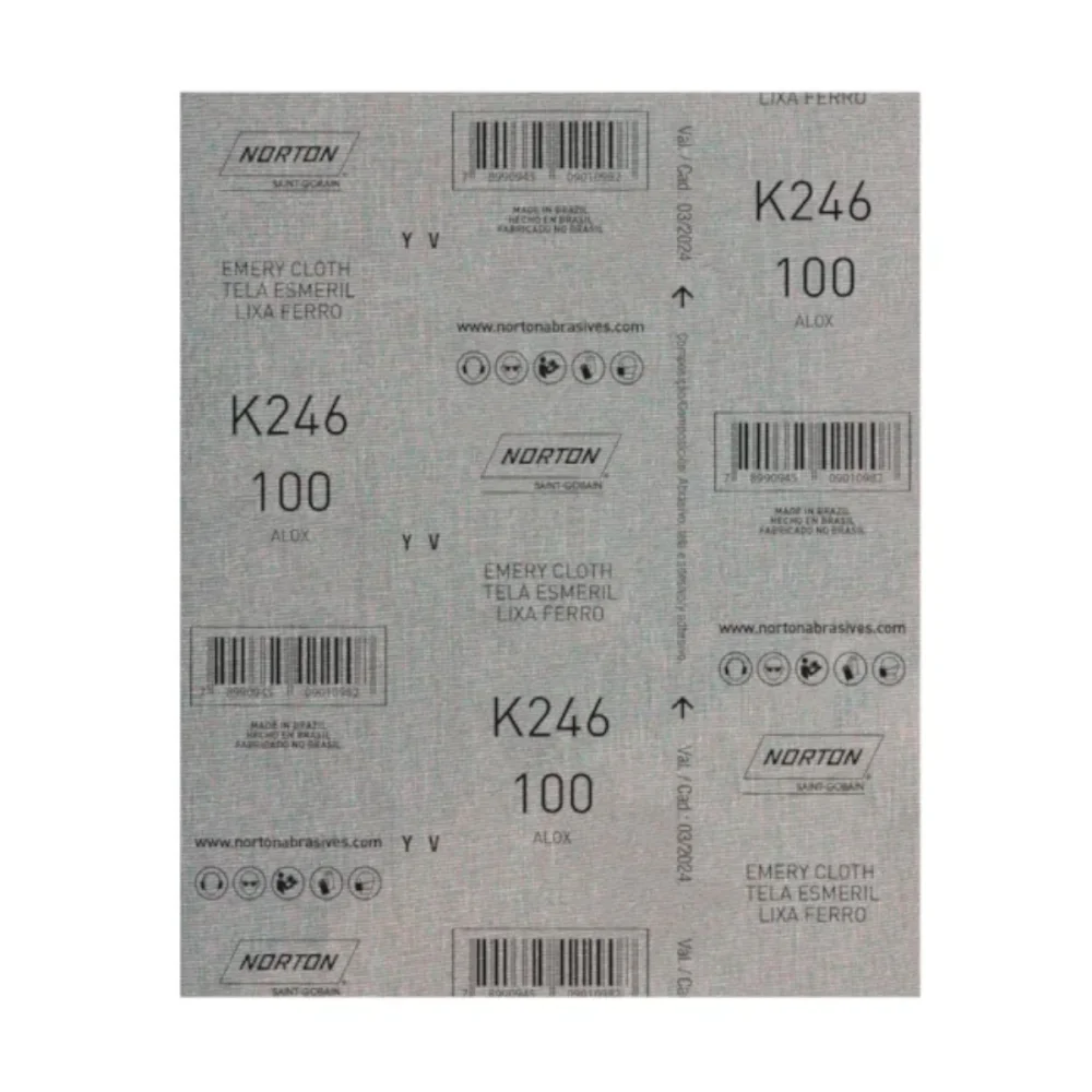LIXA FOLHA FERRO K246 GRÃO 100 - NORTON