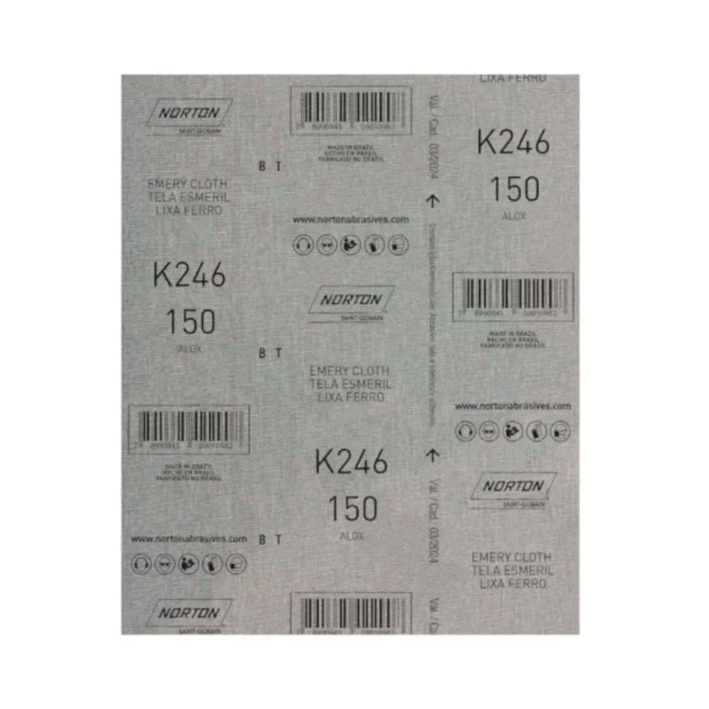 LIXA FOLHA FERRO K246 GRÃO 150 - NORTON