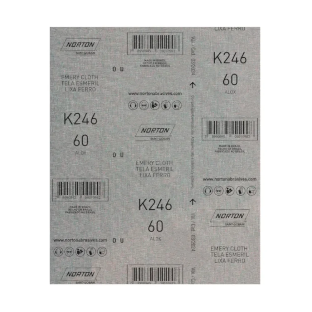 LIXA FOLHA FERRO K246 GRÃO  60 - NORTON