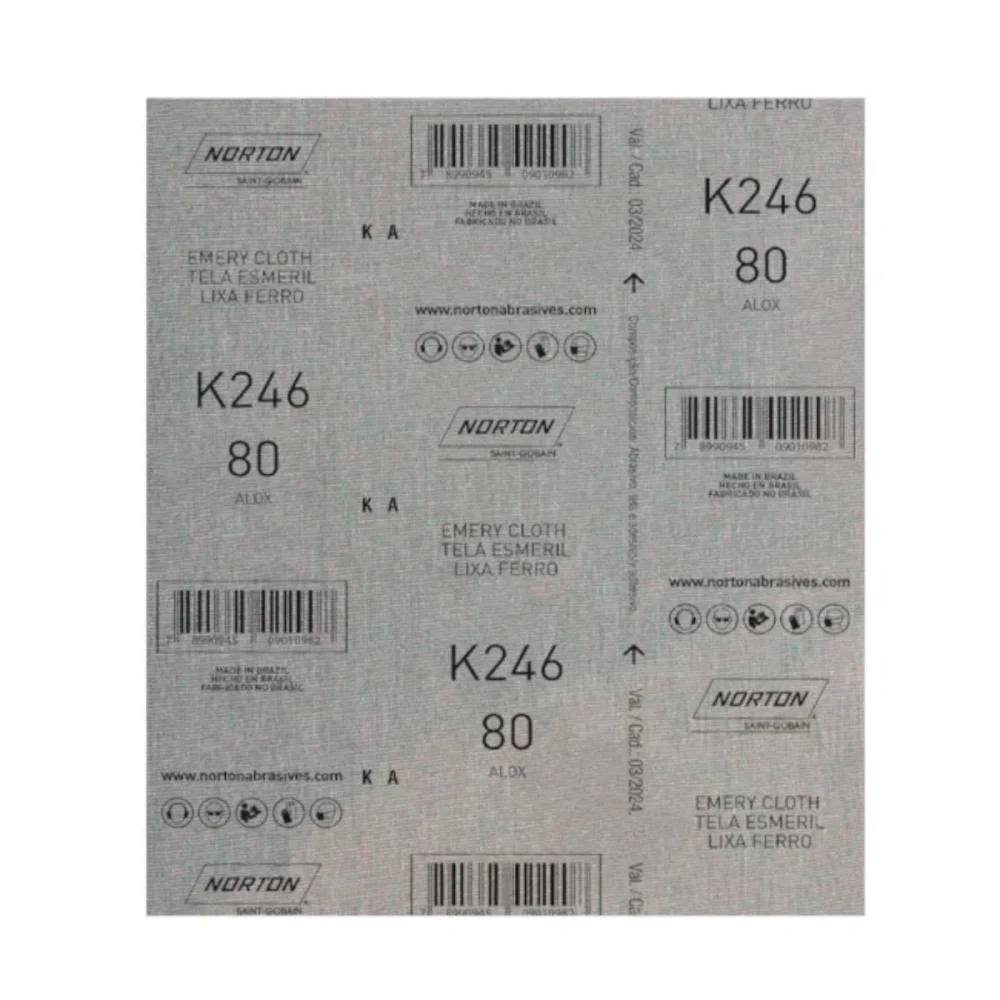 LIXA FOLHA FERRO K246 GRÃO  80 - NORTON