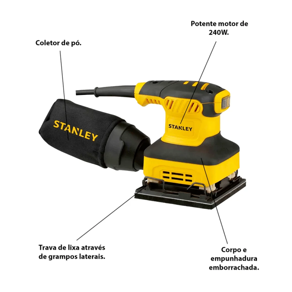 LIXADEIRA ORBITAL 1/4" 240 WATTS 220V SS24 - STANLEY