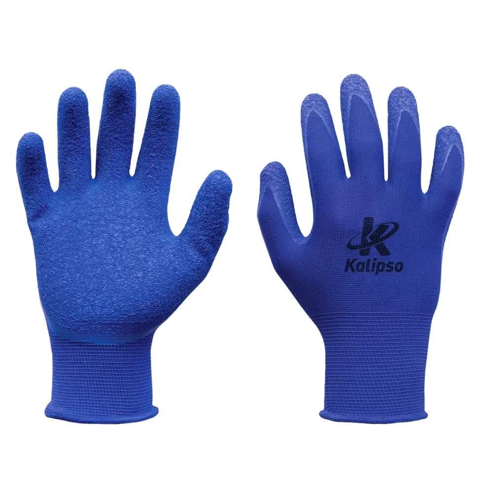 LUVA BLUE FLEX EM NYLON COM BANHO EM LATEX, T-07 (P), C.A. 39668 - KALIPSO