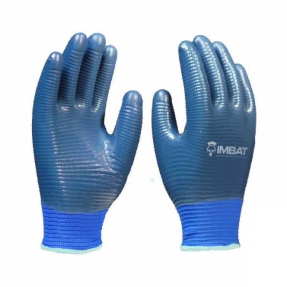 LUVA DE POLIÉSTER COM BANHO ONDULADO AZUL T° 8 (M) - IMBAT