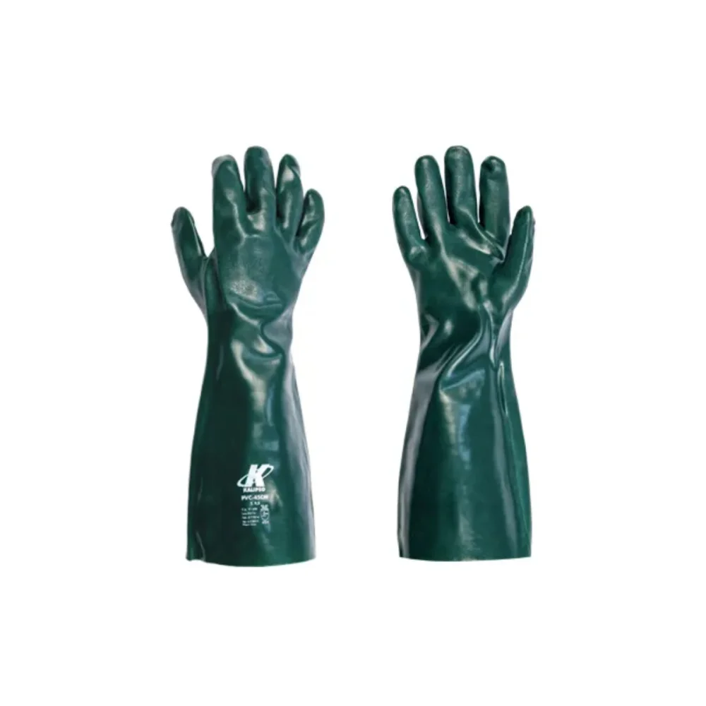 LUVA DE PVC COM FORRO 45 CM, VERDE, C.A. 21.420 - KALIPSO