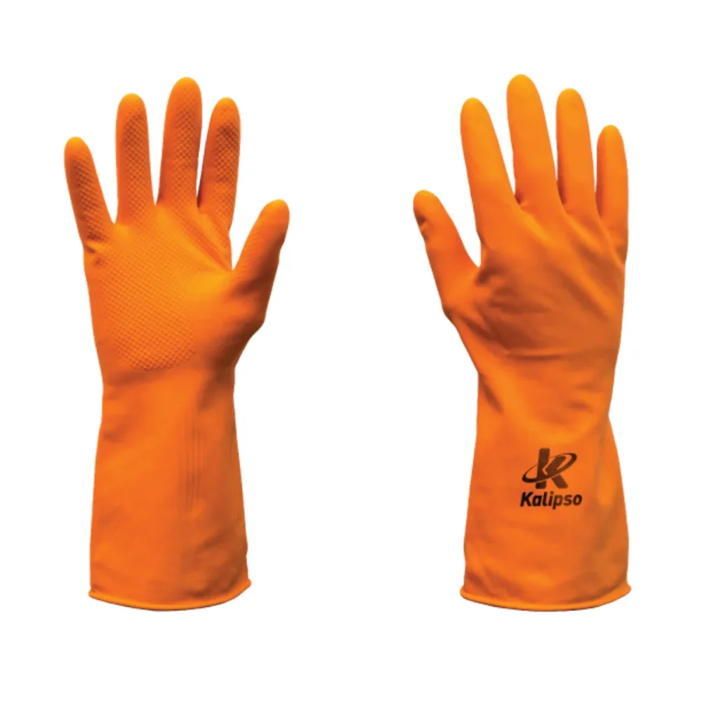 LUVA EM LATEX ORANGE, T.08 (M) - KALIPSO