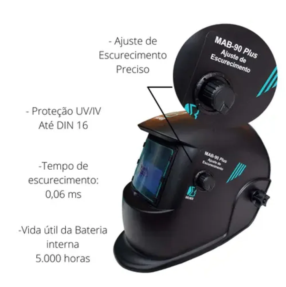 MÁSCARA DE SOLDA AUTOMÁTICA MAB-90 PLUS - BALMER