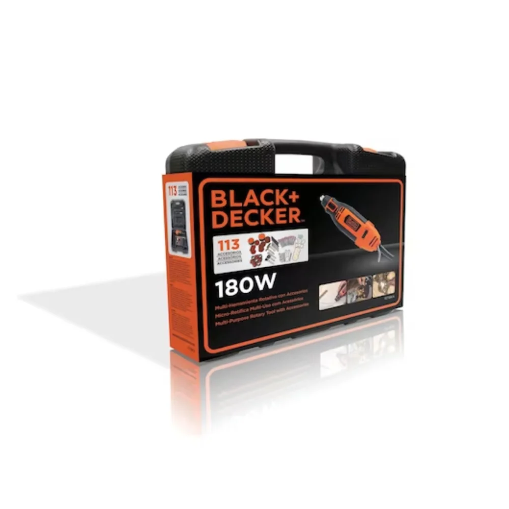 MICRO RETÍFICA 180W, 127V, COM 113 ACESSÓRIOS, RT18KA-BR - BLACK & DECKER