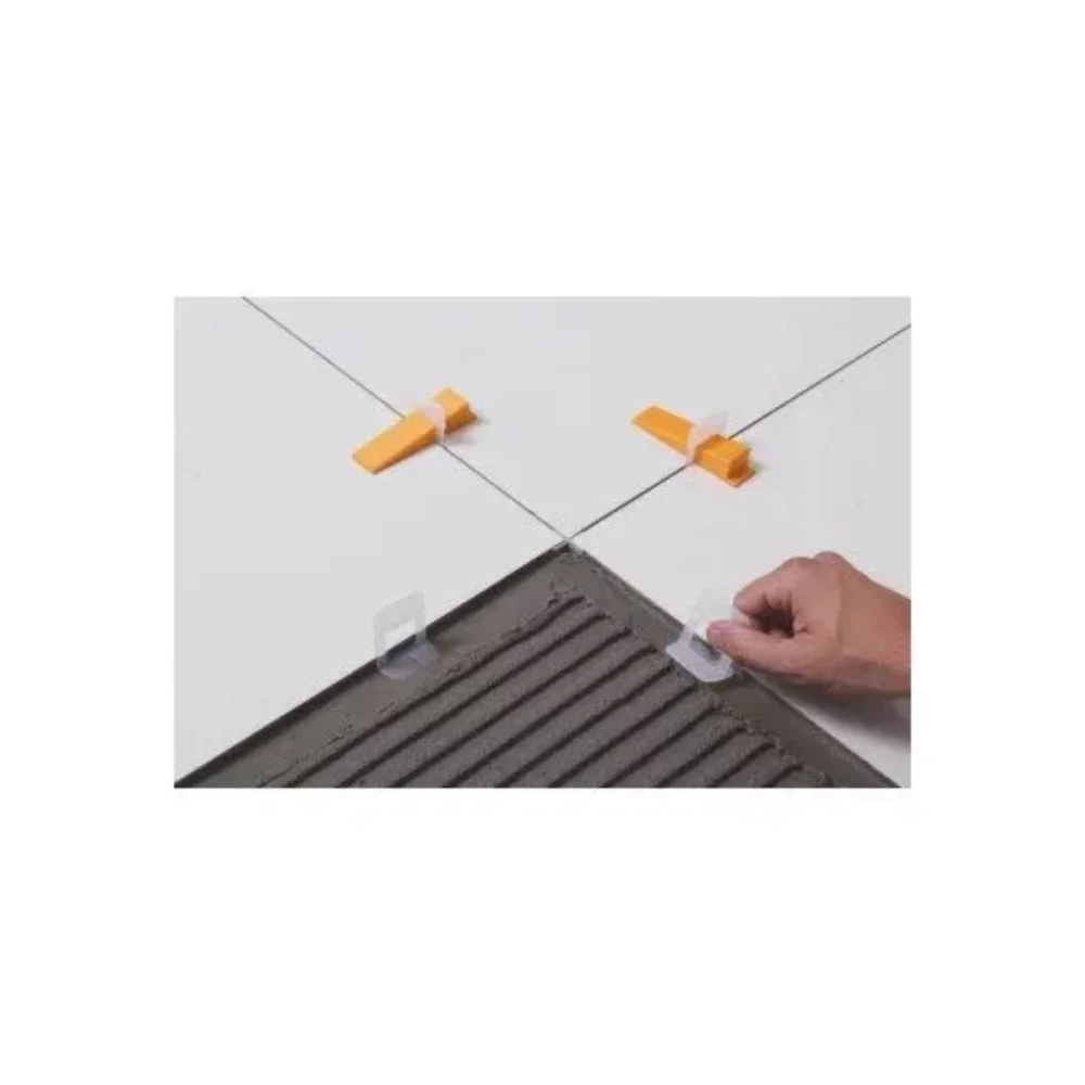 NIVELADOR PARA PISOS CERÂMICOS E PORCELANATOS 3.0 MM TRANSPARENTE C/ 50 PÇS - CORTAG