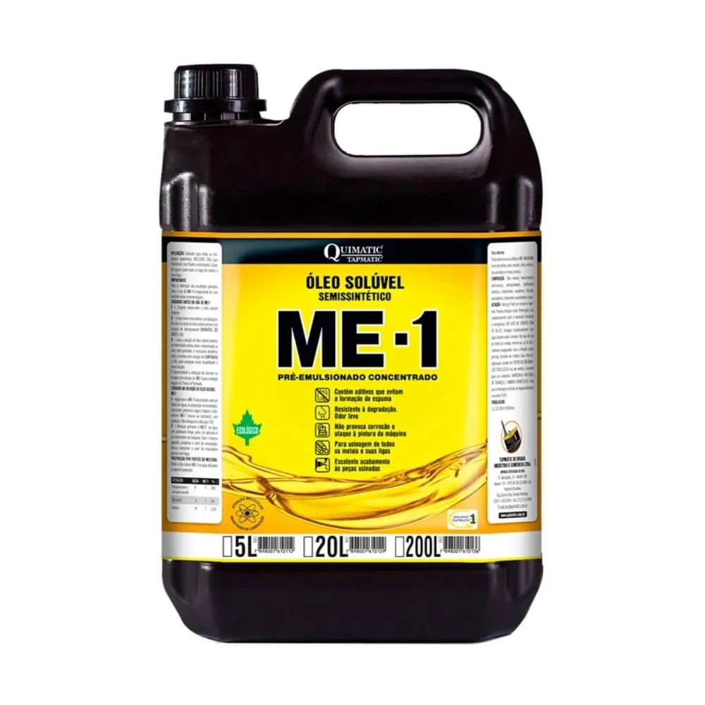 ÓLEO SOLÚVEL ME-1 SEMISSINTÉTICO 5L - QUIMATIC TAPMATIC