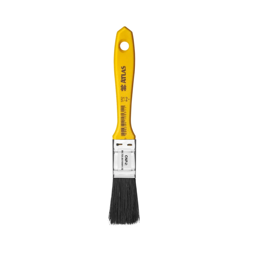 PINCEL COM CERDAS PRETAS CABO AMARELO (B) 3/4" (319/2) - ATLAS