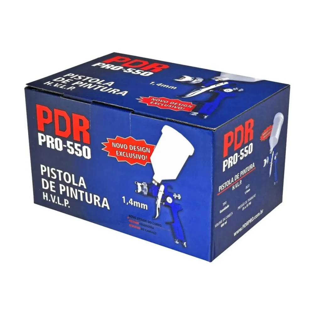PISTOLA DE GRAVIDADE HVLP 1.3 MM 600 ML PRO-550 - LDR2