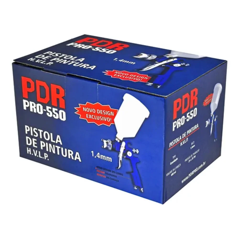 PISTOLA DE GRAVIDADE HVLP 1.4 MM 600 ML PRO-550 - LDR2