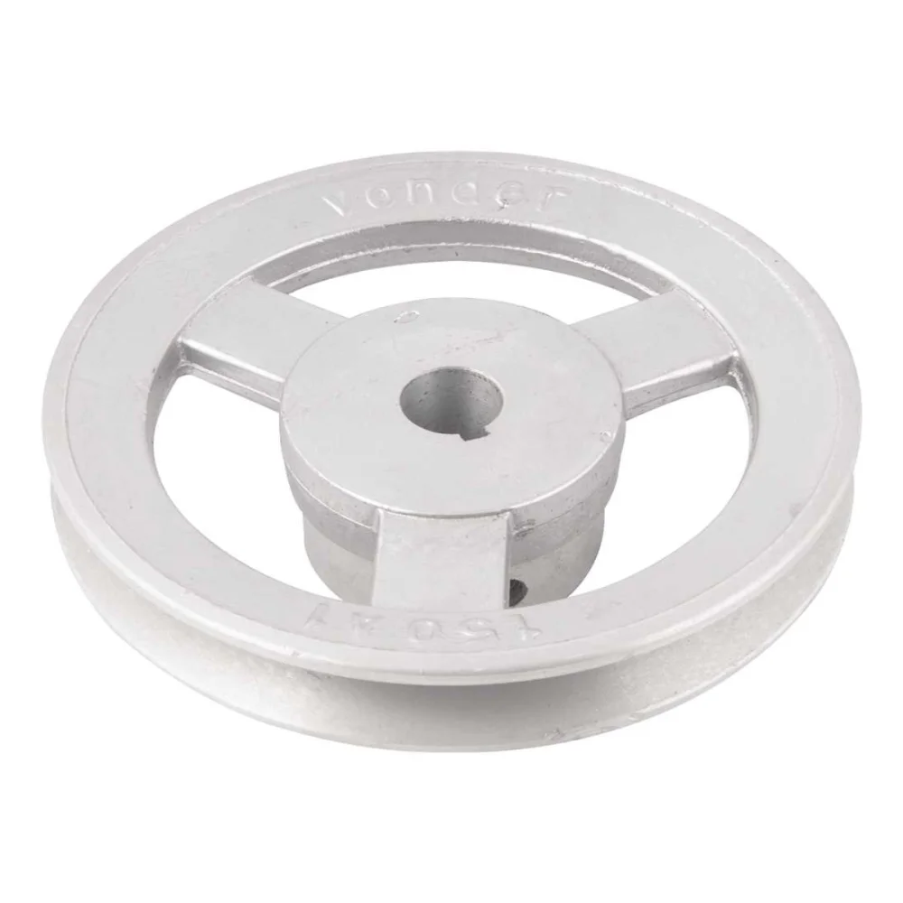 POLIA DE ALUMÍNIO 1 CANAL A 150 MM COM FURO DE 3/4" (19,1 MM) - VONDER