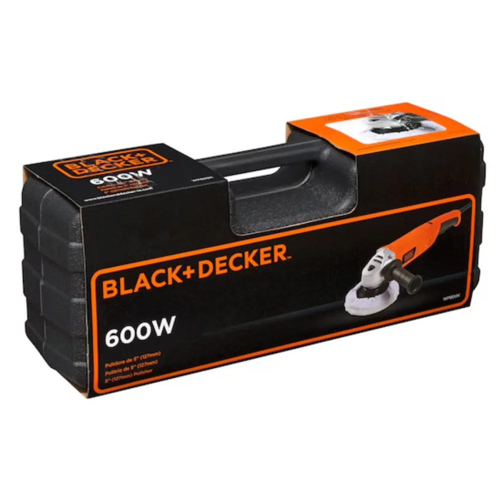 POLITRIZ 5" (125 MM) 600 WATTS 127 V COM MALETA WP600K-BR - BLACK & DECKER