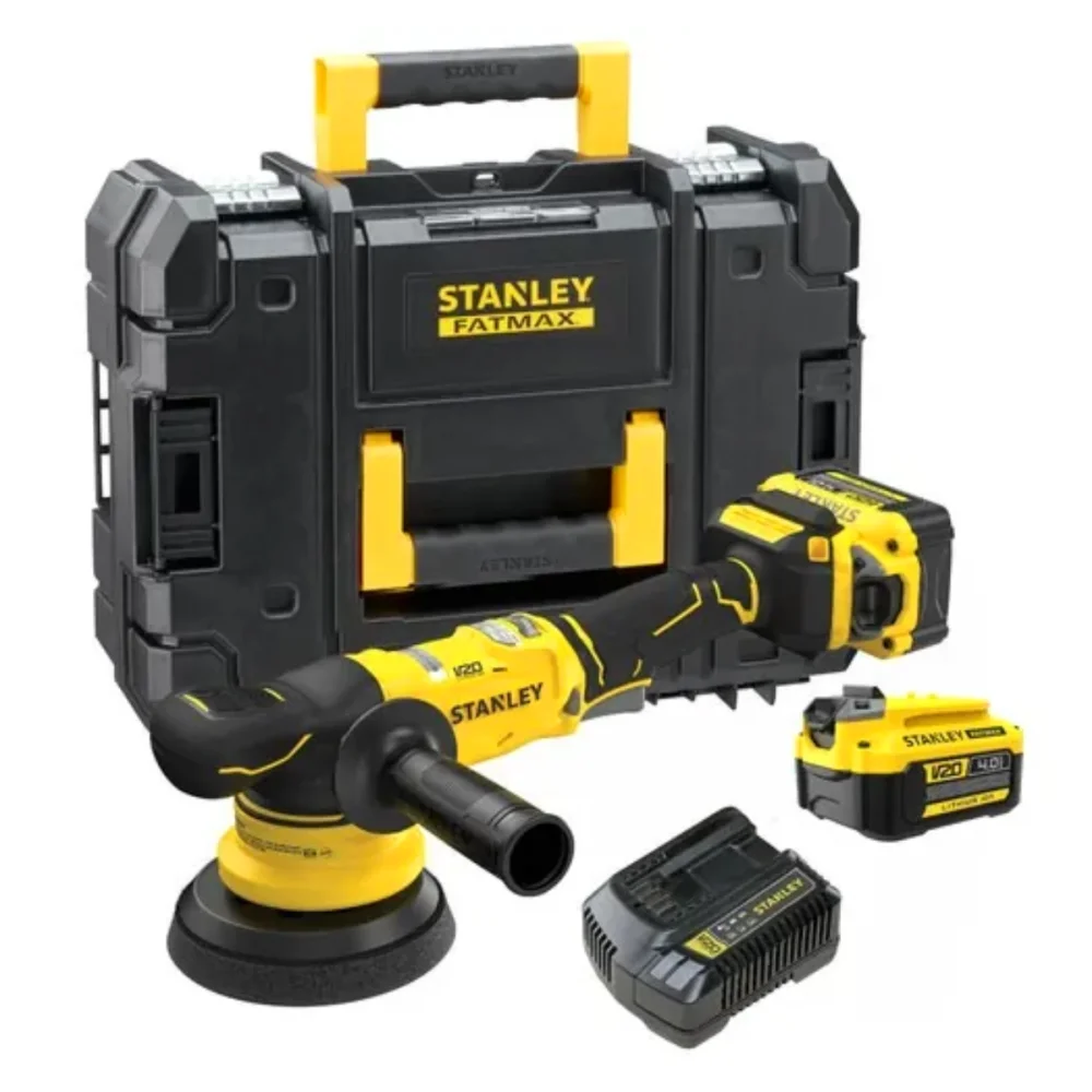 POLITRIZ ROTO ORBITAL 20V MAX 5" (127 MM) 2 BATERIAS 4 AH, CARREGADOR E MALETA PROSTACK SBE150M2T-BR - STANLEY