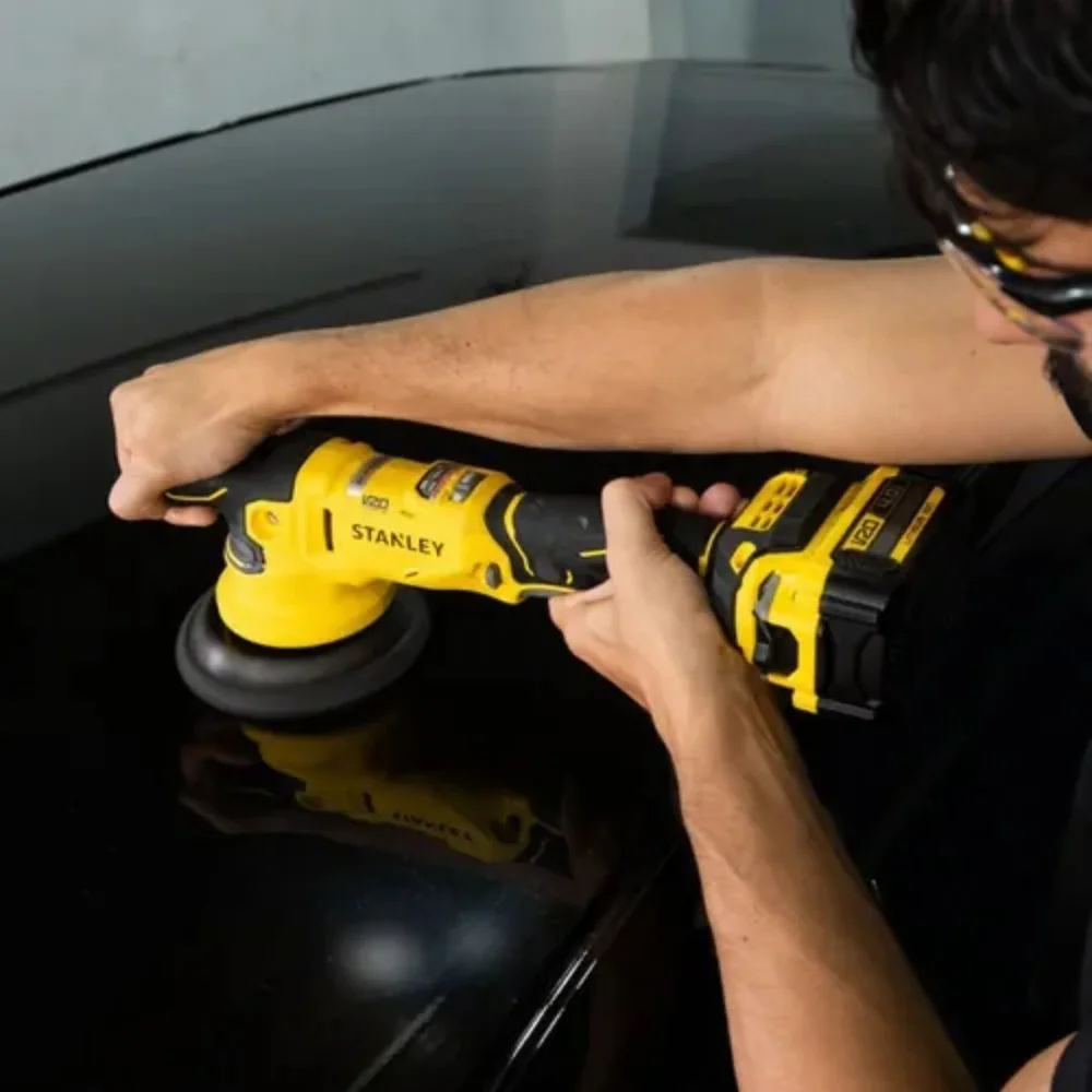 POLITRIZ ROTO ORBITAL 20V MAX 5" (127 MM) 2 BATERIAS 4 AH, CARREGADOR E MALETA PROSTACK SBE150M2T-BR - STANLEY