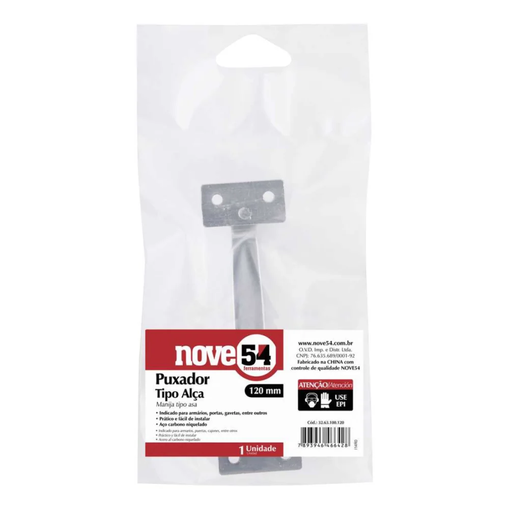PUXADOR TIPO ALÇA 120 MM - NOVE54