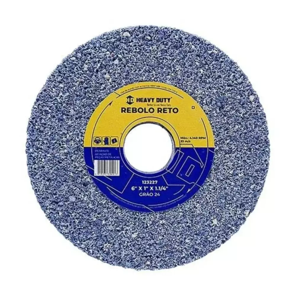 REBOLO RETO 6" X 3/4" X 1.1/4" GRÃO 60 - HEAVY DUTY
