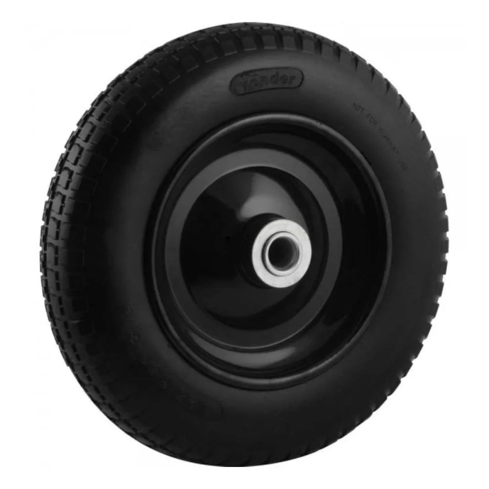 RODA COMPLETA COM PNEU MACIÇO, ARO 8", FURO 1", CAPAC. 100 KG - VONDER