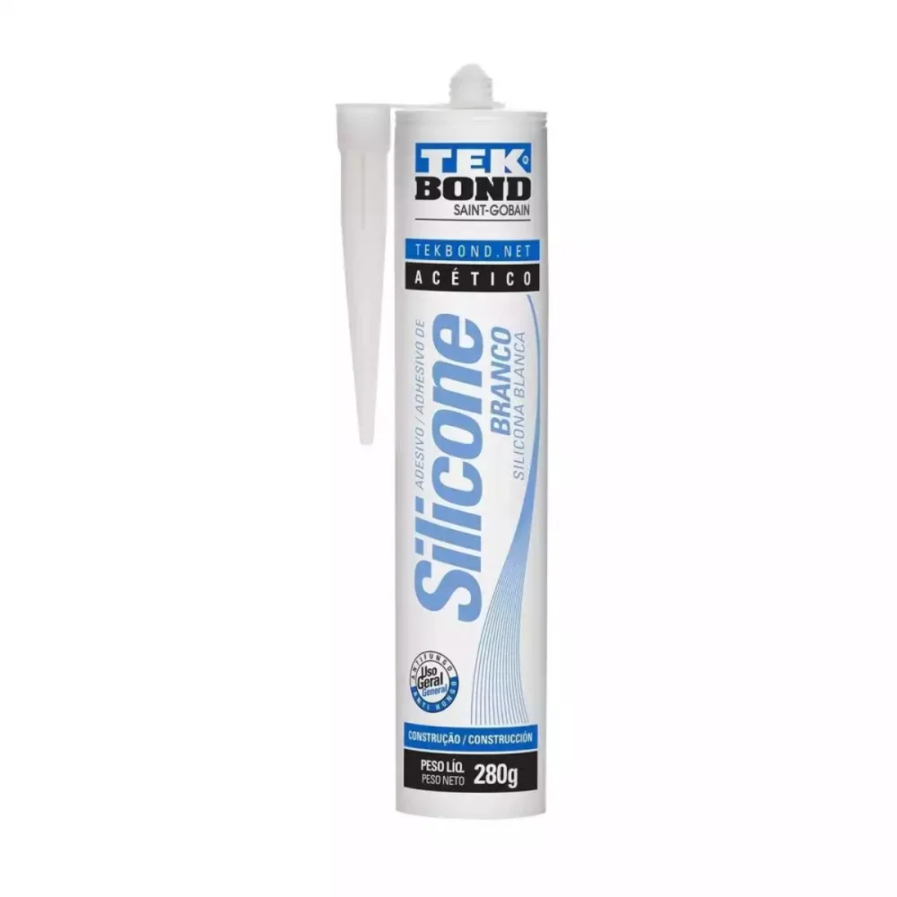 SILICONE ACÉTICO 280G BRANCO - TEK BOND