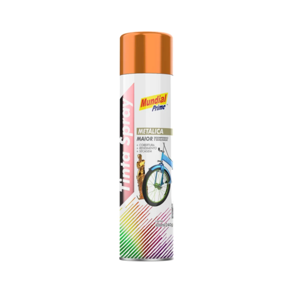 TINTA SPRAY METALICA, COBRE, 400 ML - MUNDIAL PRIME