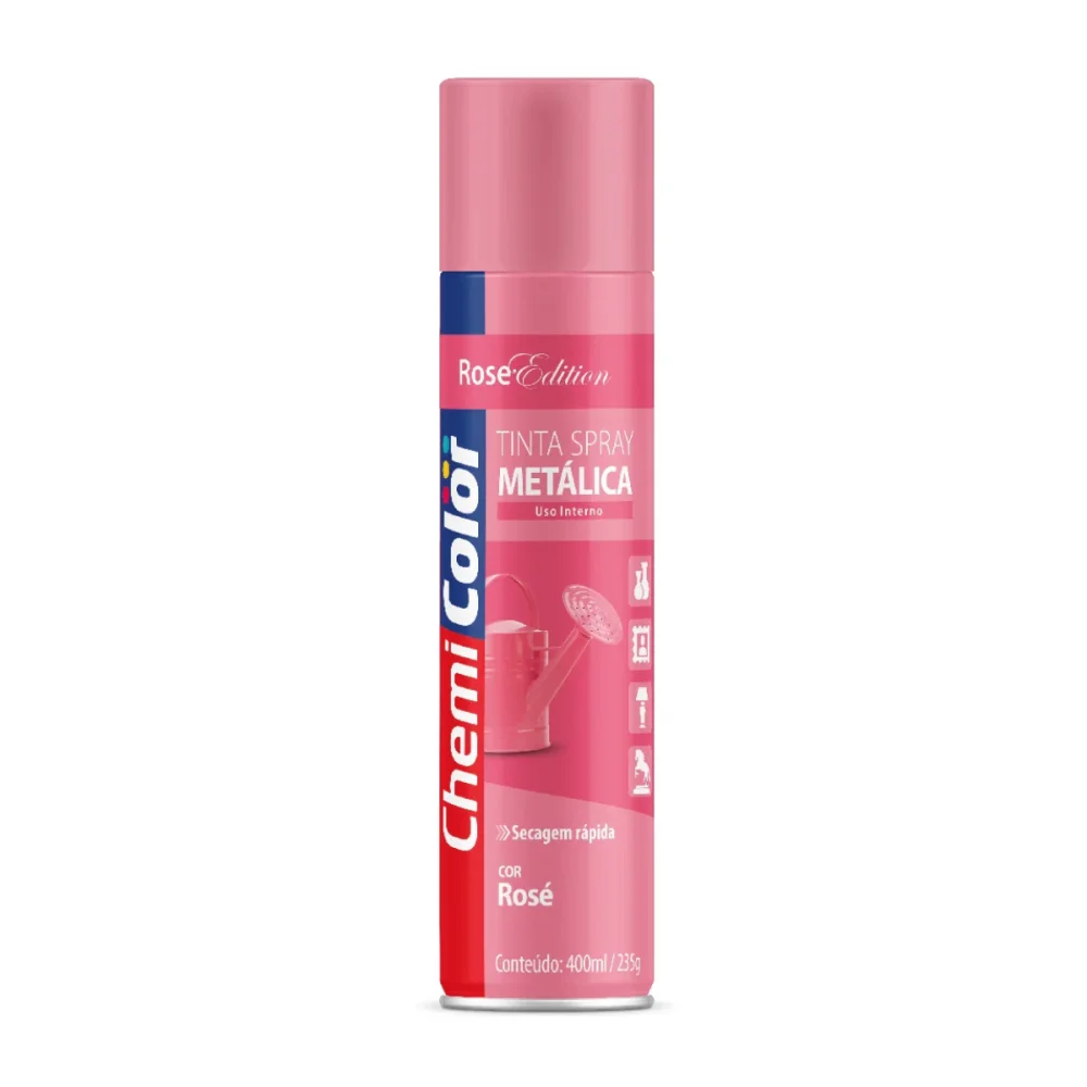 TINTA SPRAY METÁLICA ROSE 400 ML / 235G - CHEMICOLOR