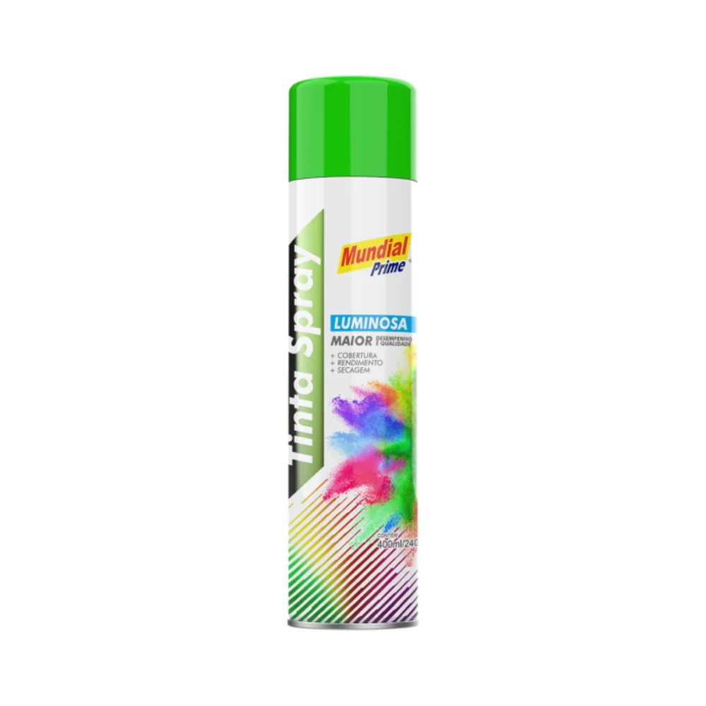 TINTA SPRAY VERDE LUMINOSA, 400 ML - MUNDIAL PRIME