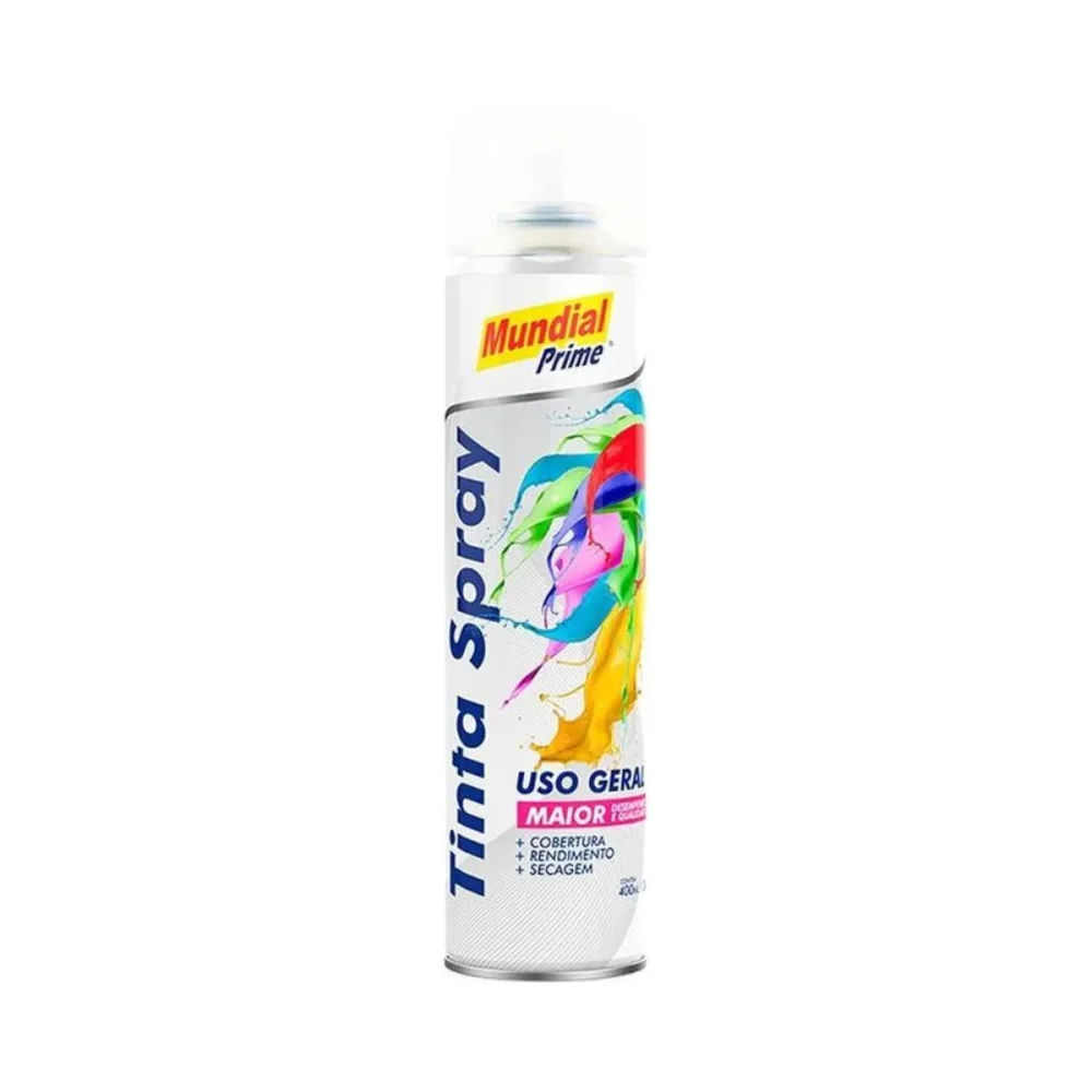 TINTA SPRAY VERNIZ BRILHANTE, 400 ML - MUNDIAL PRIME