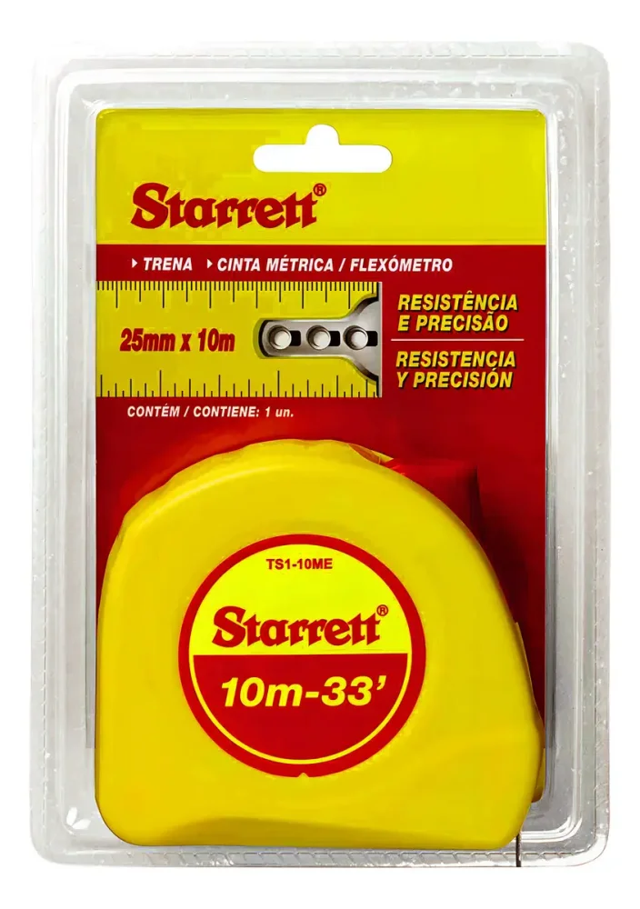 TRENA DE BOLSO MOD. STARRETT 10M/33' MM/POL