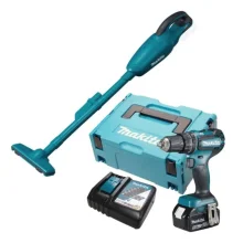 COMBO DE PARAFUSADEIRA / FURADEIRA 18V DHP485RF1J  + ASPIRADOR DE PÓ A BATERIA 18V DCL180Z - MAKITA