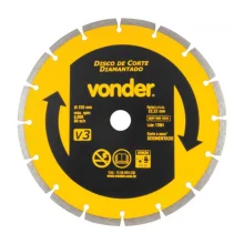 DISCO DE CORTE DIAMANTADO 230 MM SEGMENTADO V3 - VONDER