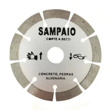 DISCO DE CORTE DIAMANTADO, 230 X 22,23 MM, SEGMENTADO, CINZA - SAMPAIO