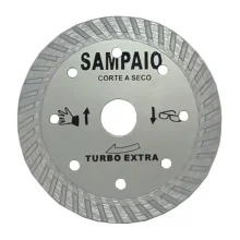 DISCO DE CORTE DIAMANTADO, 230 X 22,23 MM, TURBO, CINZA - SAMPAIO