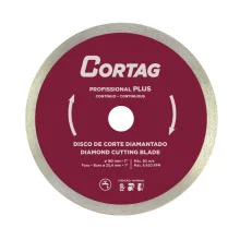 DISCO DE CORTE DIAMANTADO CONTINUO, 200 X 25.4 MM, PROFISSIONAL PLUS - CORTAG