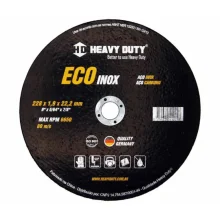 DISCO DE CORTE ECOINOX 9" X 5/64" X 7/8" (228 X 1,9 X 22,2 MM) - HEAVY DUTY
